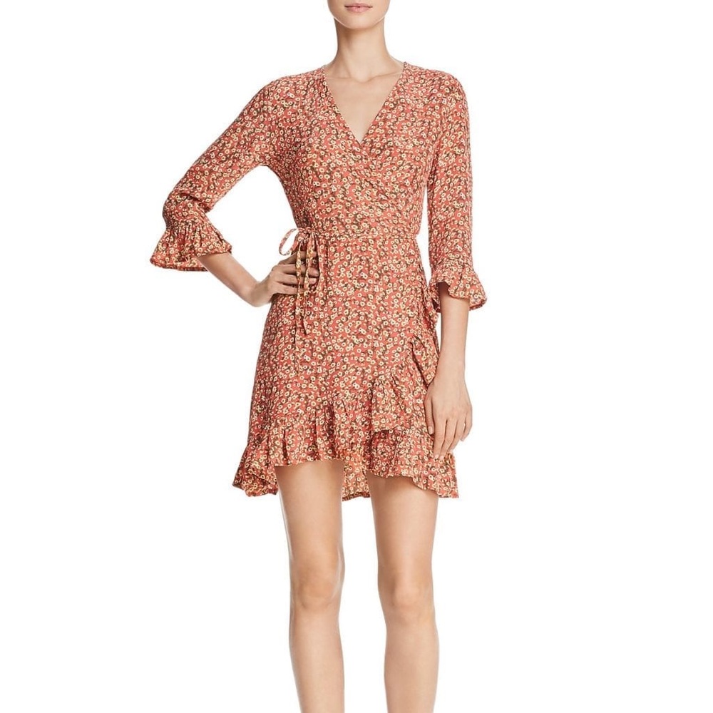 Faithful the Brand Carmel Floral Wrap Dress